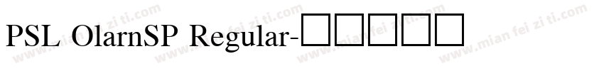 PSL OlarnSP Regular字体转换